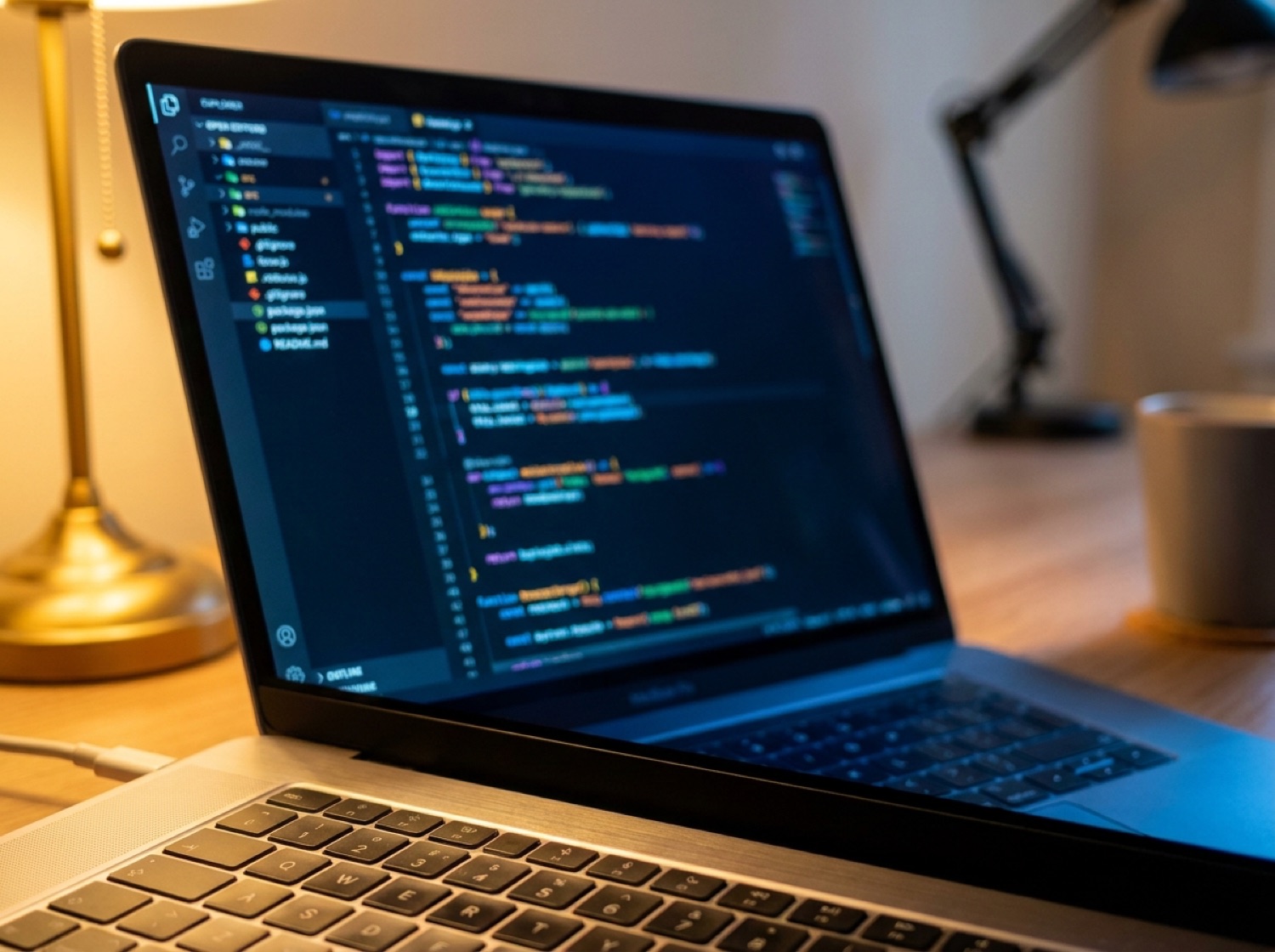 Code-Editor mit Consent-Mode-Snippet im Quelltext einer Website